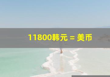 11800韩元 = 美币